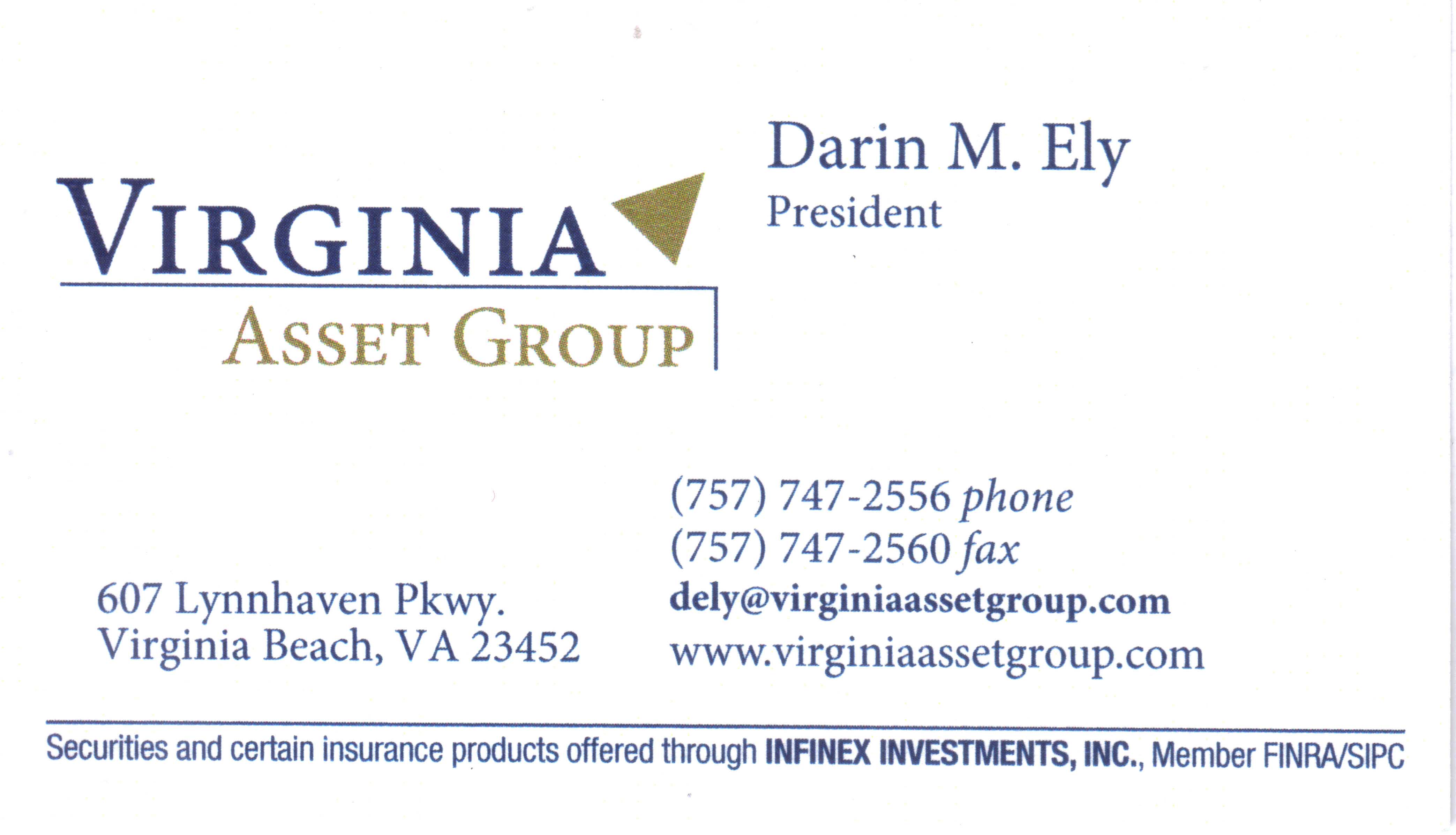 Virginia Asset Group, Darin M. Ely